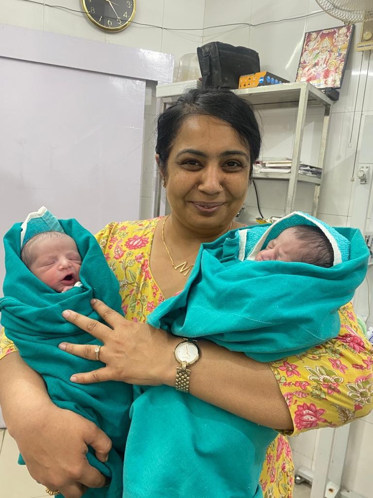 Joy of Double Miracles: Healthy Newborn Twins